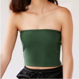 Hallie Ribbed Knit Cropped Tube Top